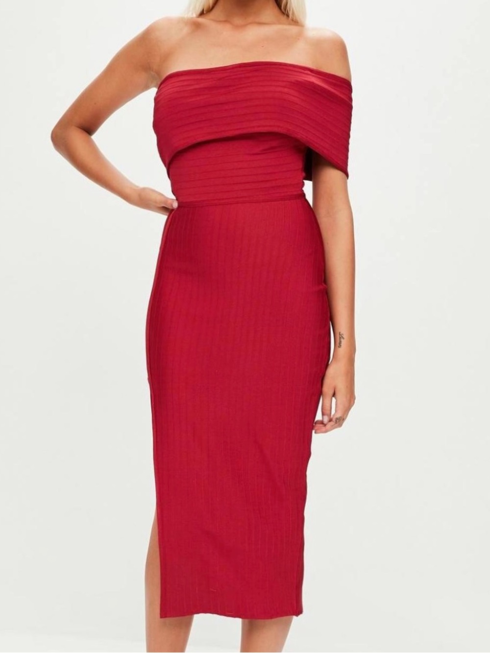 Missguided Off-Shoulder Bandage Dress